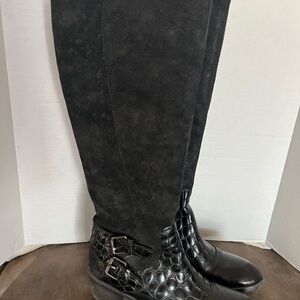 Donald J. Pliner Black Knee-High Boots